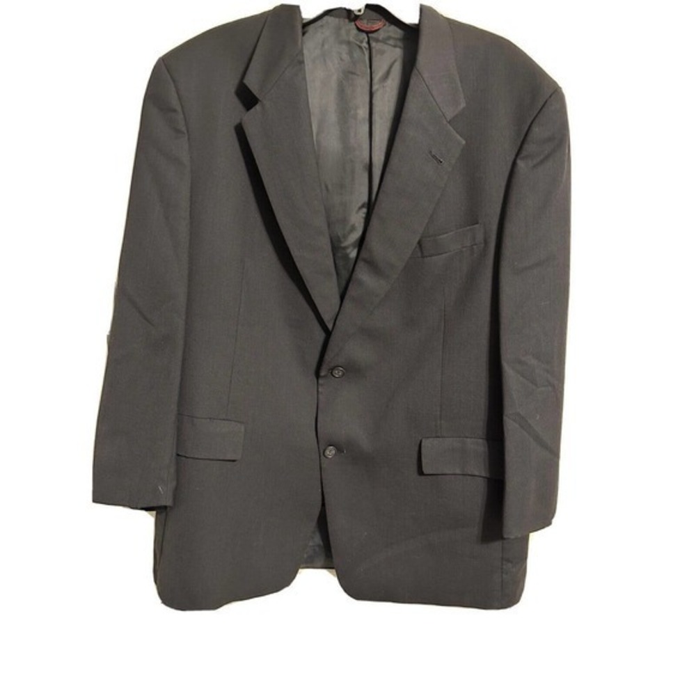 Hart Schaffner Marx for Dillards Mens‎ Sport Coat Pure Wool 46R Black